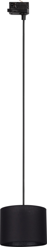 Lestenec na vrvici za tračni sistem 3-fazni TRACER 1xE27/15W/230V pr. 20 cm črna