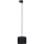 Lestenec na vrvici za tračni sistem 3-fazni TRACER 1xE27/15W/230V pr. 20 cm črna