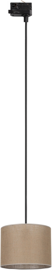 Lestenec na vrvici za tračni sistem 3-fazni TRACER 1xE27/15W/230V pr. 20 cm črna/rjava