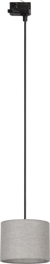 Lestenec na vrvici za tračni sistem 3-fazni TRACER 1xE27/15W/230V pr. 20 cm črna/siva