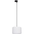 Lestenec na vrvici za tračni sistem 3-fazni TRACER 1xE27/15W/230V pr. 30 cm črna/bela