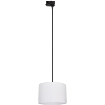 Lestenec na vrvici za tračni sistem 3-fazni TRACER 1xE27/15W/230V pr. 30 cm črna/bela