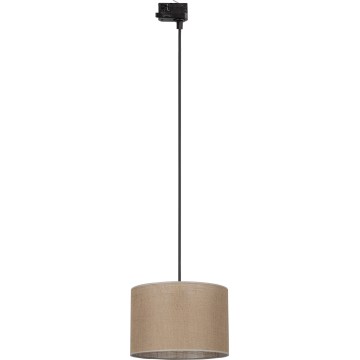 Lestenec na vrvici za tračni sistem 3-fazni TRACER 1xE27/15W/230V pr. 30 cm črna/rjava