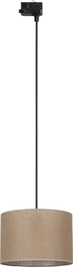 Lestenec na vrvici za tračni sistem 3-fazni TRACER 1xE27/15W/230V pr. 30 cm črna/rjava