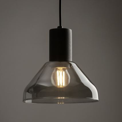 Lestenec na vrvici za 1-fazni tračni sistem NEO 1xE27/15W/230V črna/dimna črna