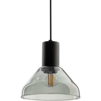 Lestenec na vrvici za 1-fazni tračni sistem NEO 1xE27/15W/230V črna/dimna črna