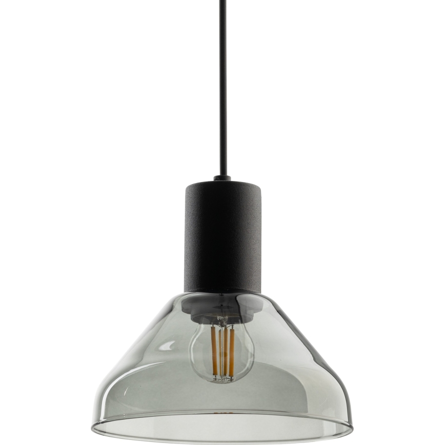 Lestenec na vrvici za 1-fazni tračni sistem NEO 1xE27/15W/230V črna/dimna črna