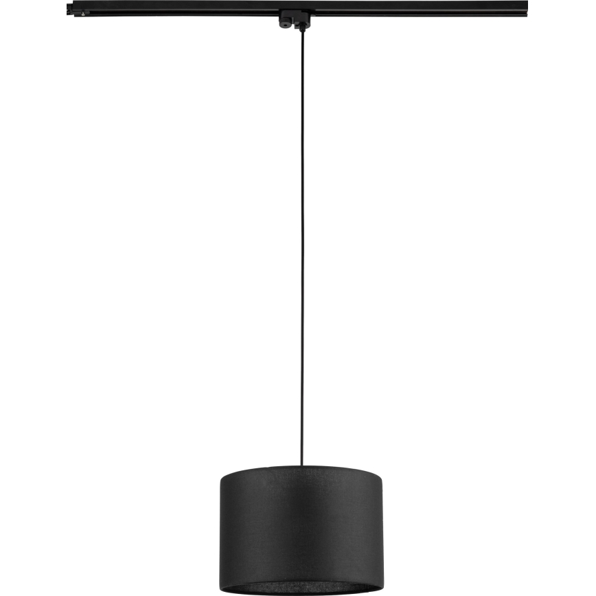 Lestenec na vrvici za 1-fazni tračni sistem TRACER 1xE27/15W/230V pr. 30 cm črna