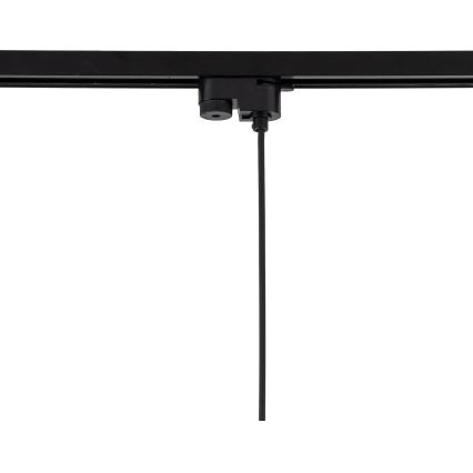 Lestenec na vrvici za 1-fazni tračni sistem TRACER 1xE27/15W/230V pr. 30 cm črna