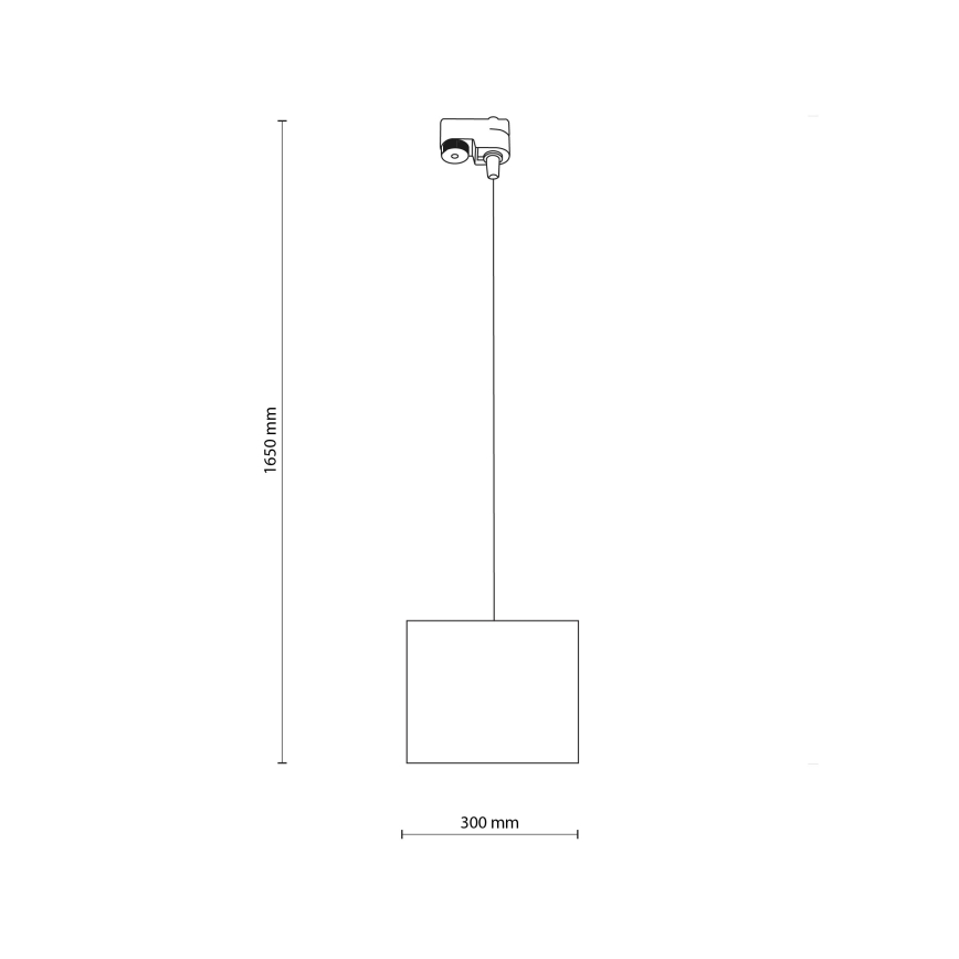 Lestenec na vrvici za 1-fazni tračni sistem TRACER 1xE27/15W/230V pr. 30 cm črna