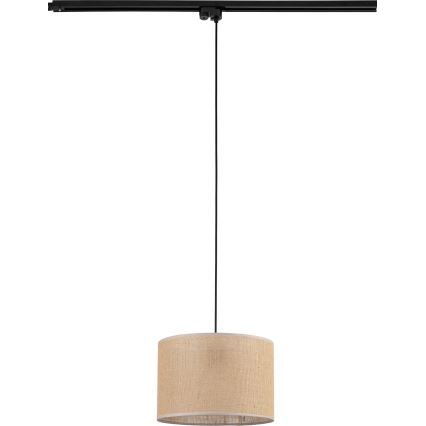 Lestenec na vrvici za 1-fazni tračni sistem TRACER 1xE27/15W/230V pr. 30 cm črna/rjava