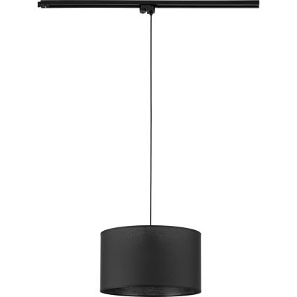 Lestenec na vrvici za 1-fazni tračni sistem TRACER 1xE27/15W/230V pr. 38 cm črna