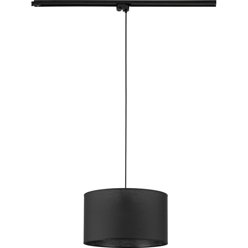 Lestenec na vrvici za 1-fazni tračni sistem TRACER 1xE27/15W/230V pr. 38 cm črna