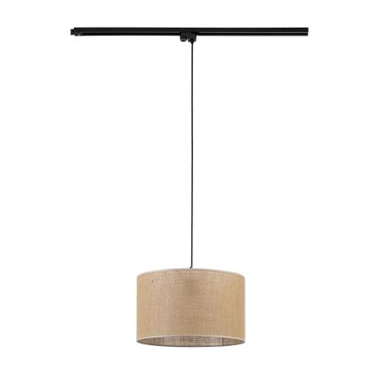 Lestenec na vrvici za 1-fazni tračni sistem TRACER 1xE27/15W/230V pr. 38 cm črna/rjava