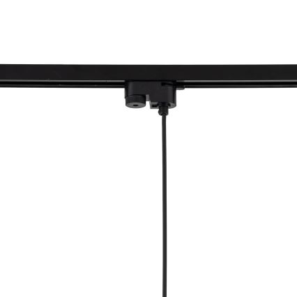 Lestenec na vrvici za 1-fazni tračni sistem TRACER 1xE27/15W/230V pr. 38 cm črna/rjava