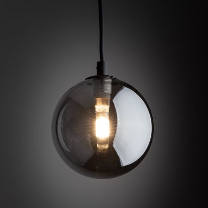Lestenec na vrvici za 1-fazni tračni sistem TRACER 1xG9/8W/230V črna/dimna črna