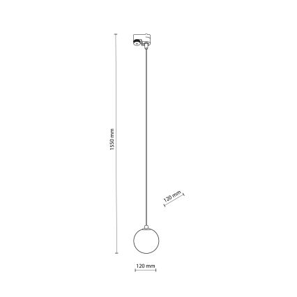 Lestenec na vrvici za 1-fazni tračni sistem TRACER 1xG9/8W/230V črna/dimna rjava