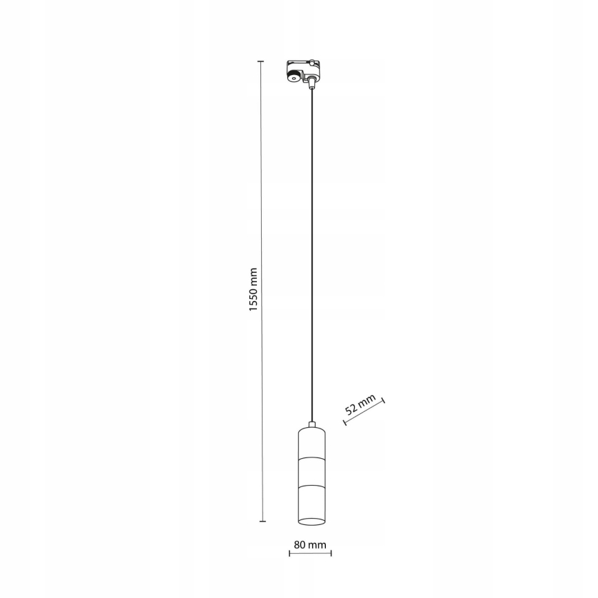 Lestenec na vrvici za 1-fazni tračni sistem TRACER 1xGU10/10W/230V črna/zlata