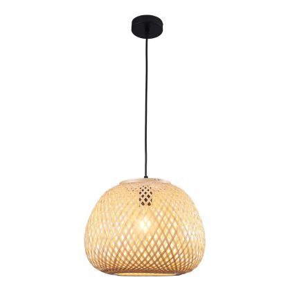 Lestenec na vrvici ZANZIBAR 1xE27/20W/230V pr. 35 cm bambus