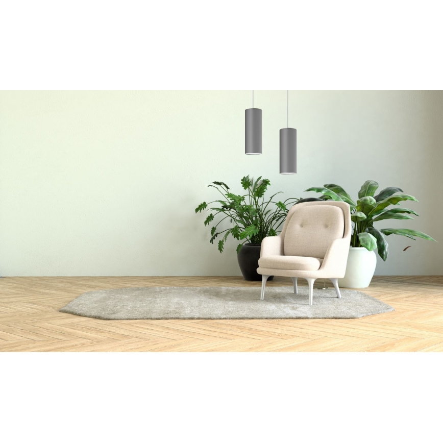 Lestenec na vrvici ZIK 1xE27/40W/230V siva
