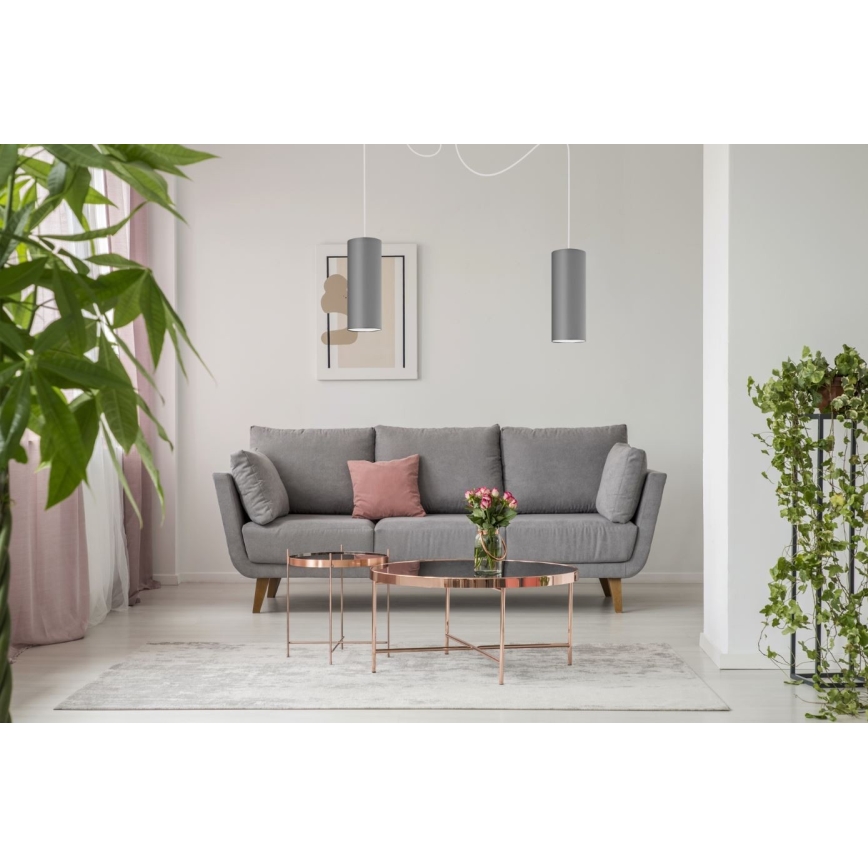 Lestenec na vrvici ZIK 2xE27/40W/230V spider siva