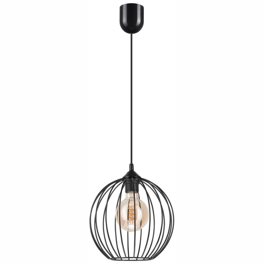 Lestenec na vrvici ZOYA 1xE27/60W/230V črna