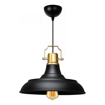 Lestenec na žici AYD 1xE27/40W/230V črna/zlata