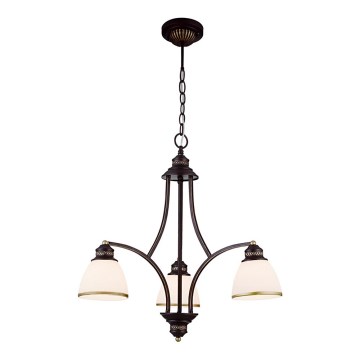 Lestenec na žici CLAIR 3xE27/60W/230V, premer 58 cm, v bronzni barvi