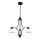 Lestenec na žici CLAIR 3xE27/60W/230V, premer 58 cm, v bronzni barvi