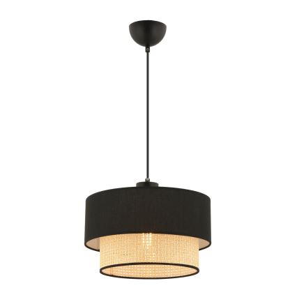 Lestenec na žici ECHO 1xE27/60W/230V črna/bež