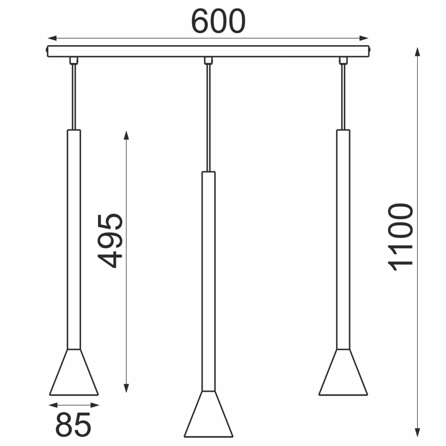 Lestenec na žici MAZZO 3xGU10/8W/230V bež