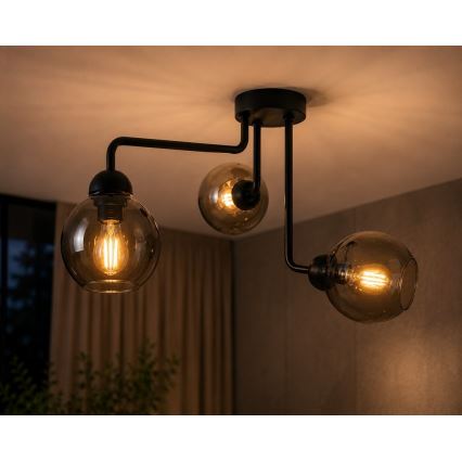 Lestenec OSMO 3xE27/60W/230V črn