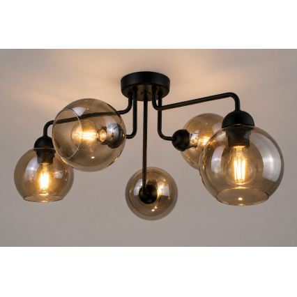 Lestenec OSMO 5xE27/60W/230V črn