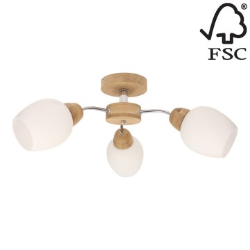 Lestenec PARMA 3xE27/40W/230V hrast - FSC certifikat