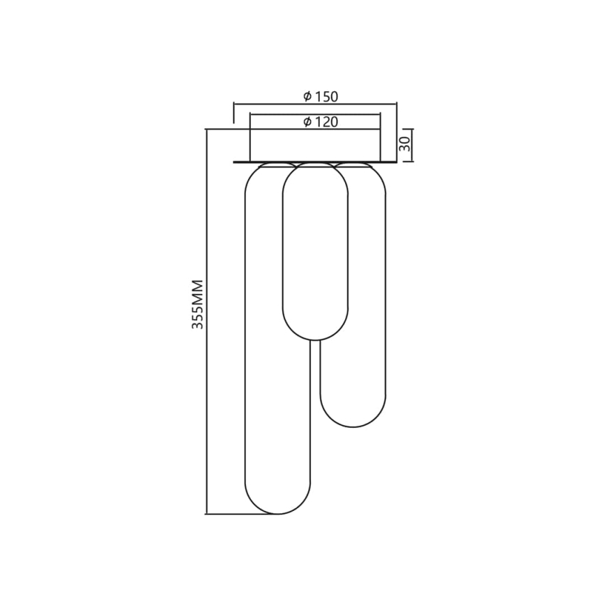 Lestenec PAX 3xG9/9W/230V črna