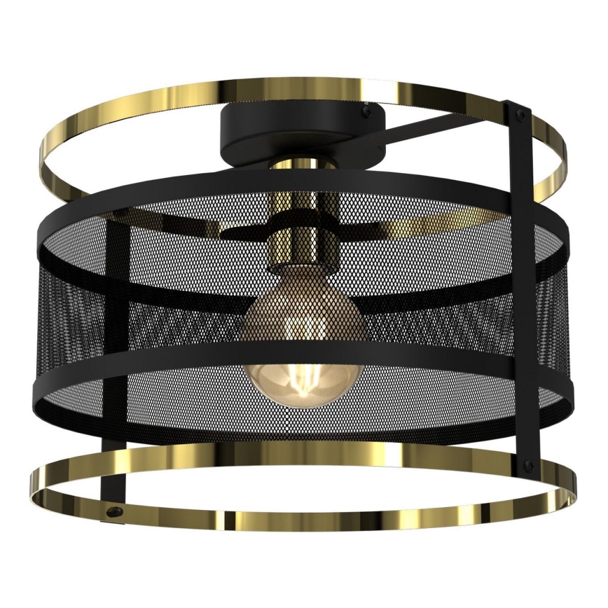 Lestenec RIM 1xE27/60W/230V črna/zlata