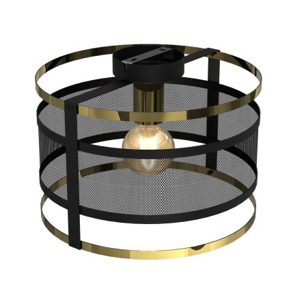 Lestenec RIM 1xE27/60W/230V črna/zlata
