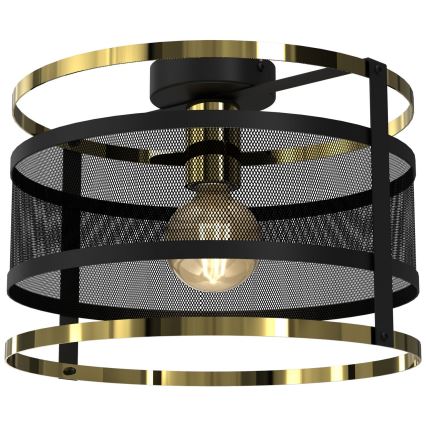 Lestenec RIM 1xE27/60W/230V črna/zlata
