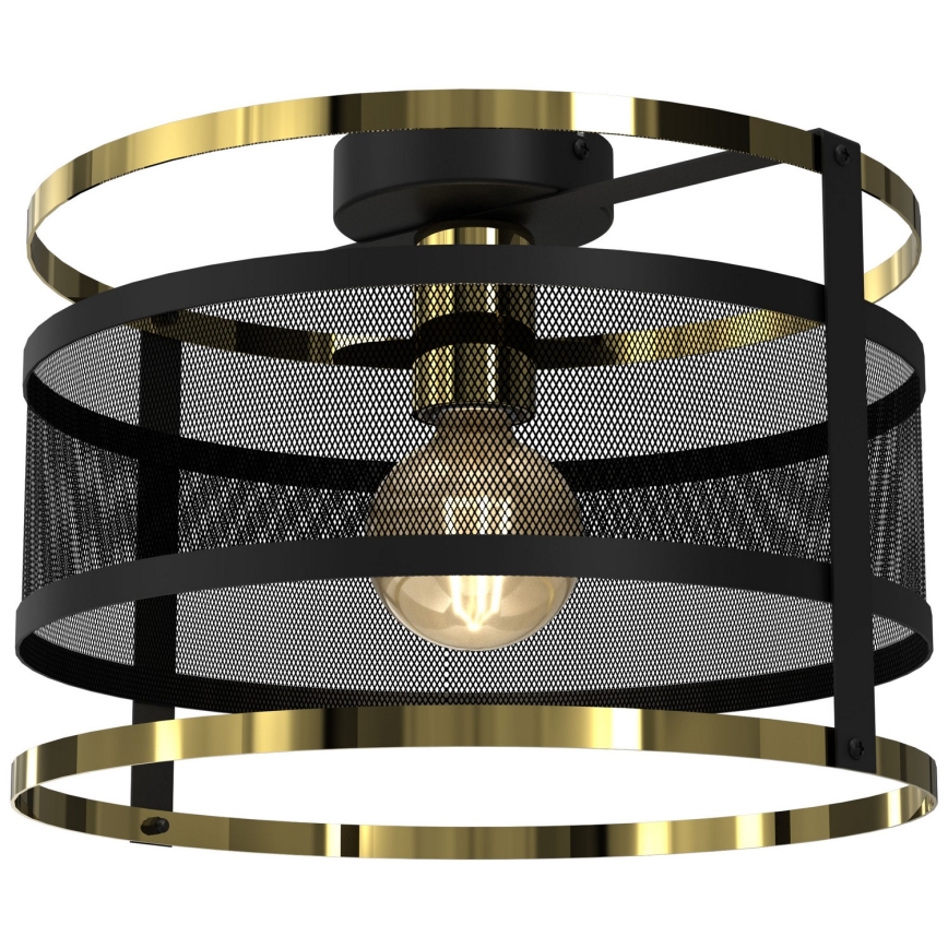 Lestenec RIM 1xE27/60W/230V črna/zlata