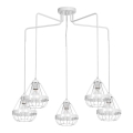 Lestenec RING 5xE27/60W/230V spider bela