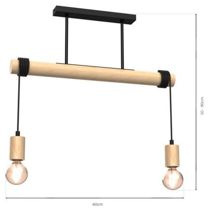 Lestenec VIGA 2xE27/60W/230V les