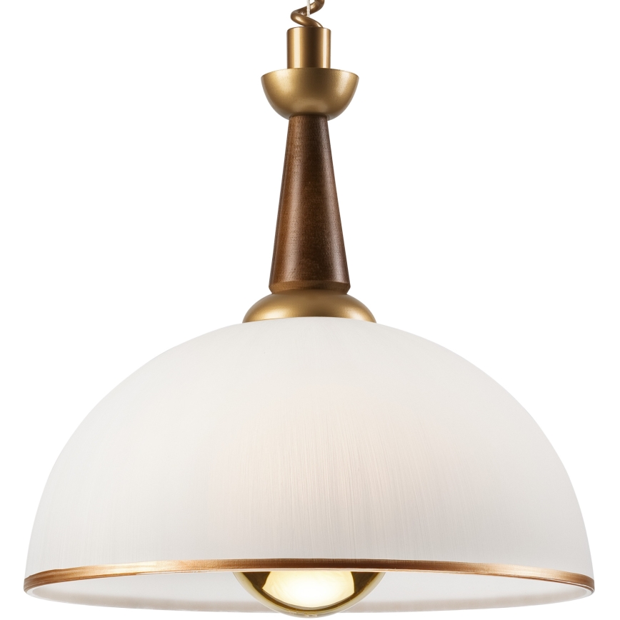 Lestenec z nastavljivo višino CHIARA 1xE27/60W/230V rjava/bukev