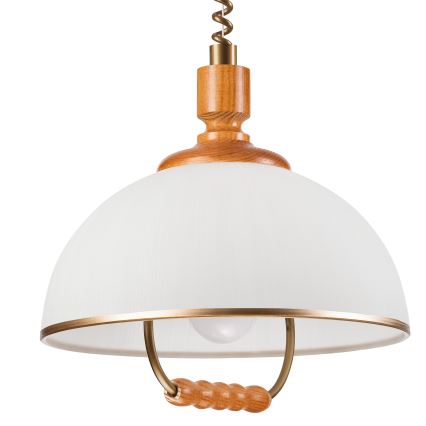 Lestenec z nastavljivo višino RAMONA 1xE27/60W/230V bež/rjava/bor
