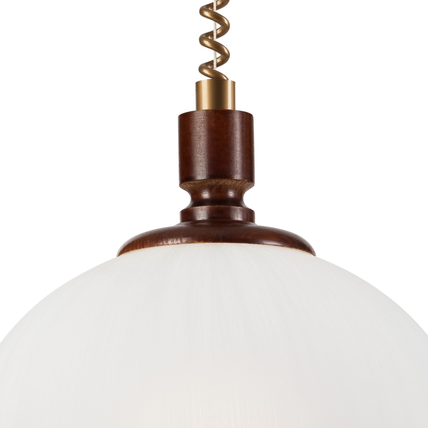 Lestenec z nastavljivo višino RAMONA 1xE27/60W/230V bež/temno rjava/bor