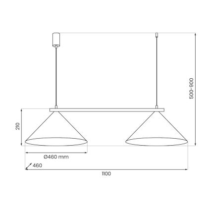 Lestenec z obesnim kablom CAPITAL 2xGX53/15W/230V bež