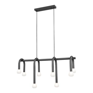Lestenec z obesnim kablom DELORI 8xG9/28W/230V črn