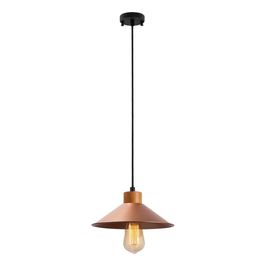 Lestenik na vrvici MANAVGAT 1xE27/40W/230V meden / rjav