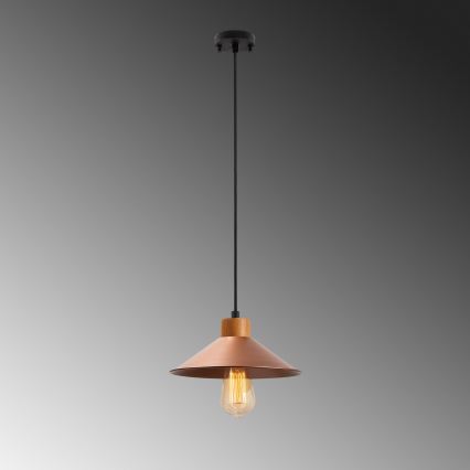 Lestenik na vrvici MANAVGAT 1xE27/40W/230V meden / rjav