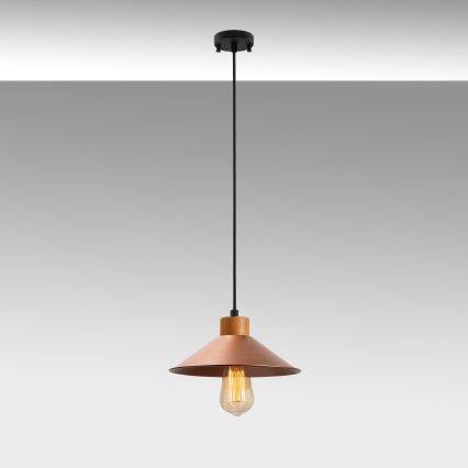 Lestenik na vrvici MANAVGAT 1xE27/40W/230V meden / rjav