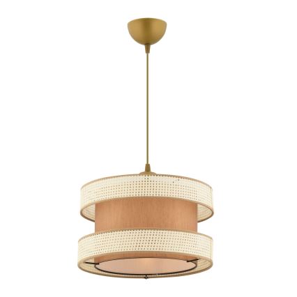 Lestenje na vrvici HALO 1xE27/60W/230V rjava/kremna